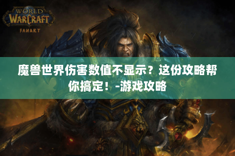 魔兽世界伤害数值不显示？这份攻略帮你搞定！-游戏攻略