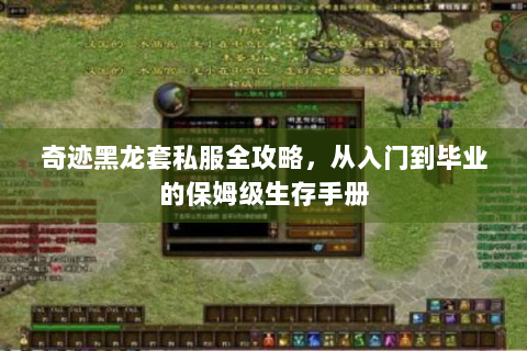 奇迹黑龙套私服全攻略，从入门到毕业的保姆级生存手册