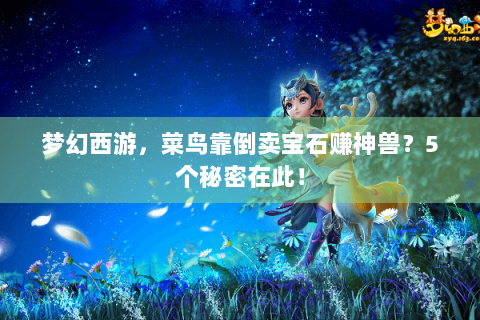 梦幻西游，菜鸟靠倒卖宝石赚神兽？5个秘密在此！