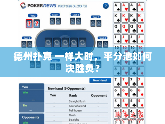 德州扑克 一样大时，平分池如何决胜负？