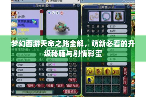 梦幻西游天命之路全解，萌新必看的升级秘籍与剧情彩蛋