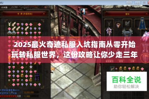 2025最火奇迹私服入坑指南从零开始玩转私服世界，这份攻略让你少走三年弯路！