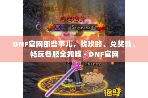 DNF官网那些事儿，找攻略、兑奖励、畅玩各服全知晓 - DNF官网