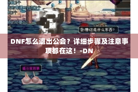 DNF怎么退出公会？详细步骤及注意事项都在这！-DN