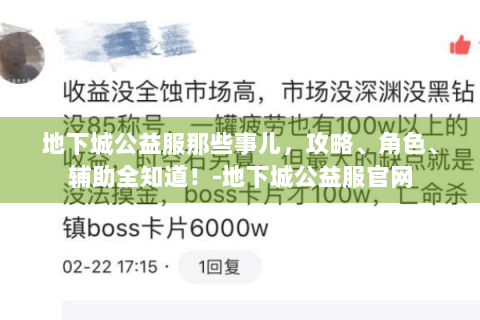 地下城公益服那些事儿，攻略、角色、辅助全知道！-地下城公益服官网