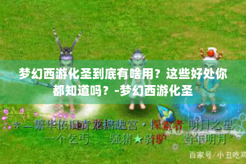 梦幻西游化圣到底有啥用？这些好处你都知道吗？-梦幻西游化圣