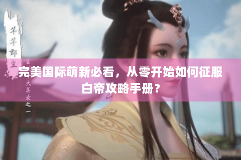 完美国际萌新必看，从零开始如何征服白帝攻略手册？