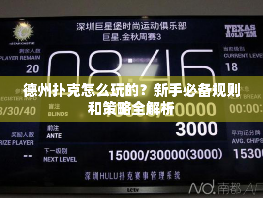 德州扑克怎么玩的？新手必备规则和策略全解析
