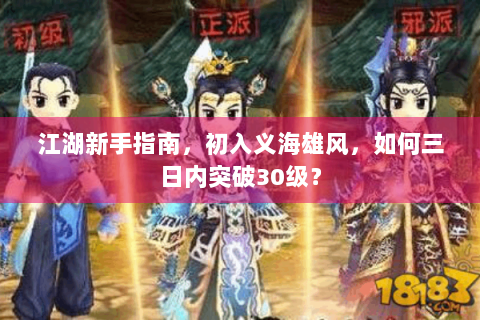 江湖新手指南，初入义海雄风，如何三日内突破30级？