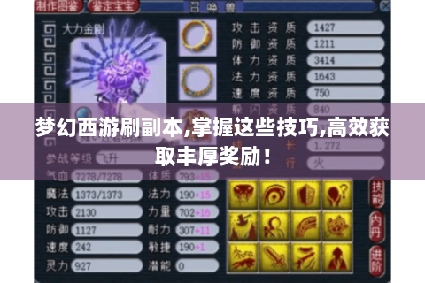 梦幻西游刷副本,掌握这些技巧,高效获取丰厚奖励！