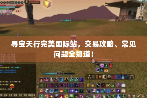 寻宝天行完美国际站，交易攻略、常见问题全知道！