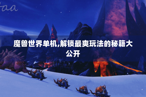 魔兽世界单机,解锁最爽玩法的秘籍大公开
