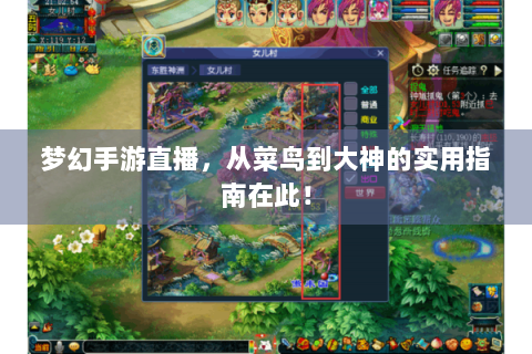 梦幻手游直播，从菜鸟到大神的实用指南在此！