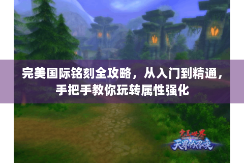 完美国际铭刻全攻略，从入门到精通，手把手教你玩转属性强化