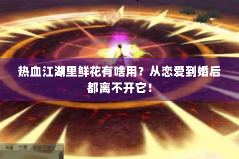热血江湖里鲜花有啥用？从恋爱到婚后都离不开它！