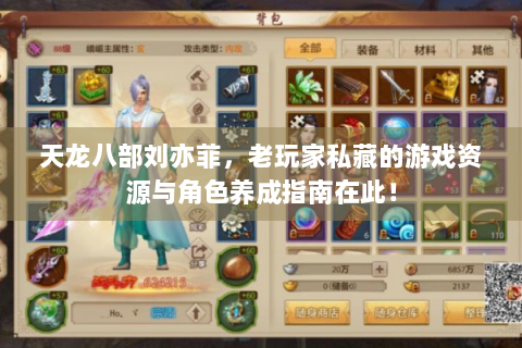 天龙八部刘亦菲，老玩家私藏的游戏资源与角色养成指南在此！