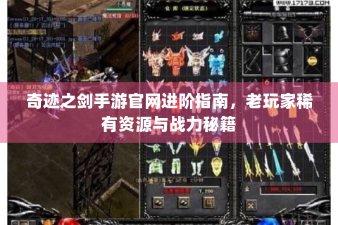 奇迹之剑手游官网进阶指南，老玩家稀有资源与战力秘籍