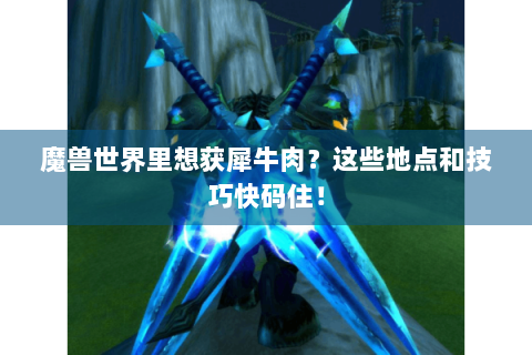 魔兽世界里想获犀牛肉？这些地点和技巧快码住！