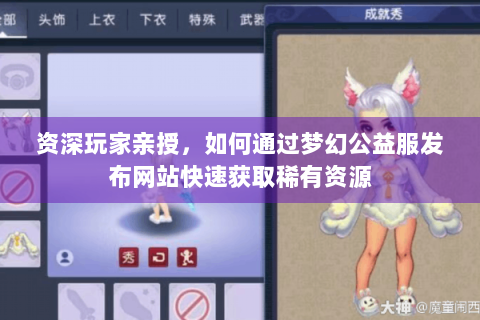 资深玩家亲授，如何通过梦幻公益服发布网站快速获取稀有资源