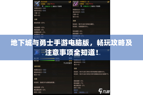 地下城与勇士手游电脑版，畅玩攻略及注意事项全知道！