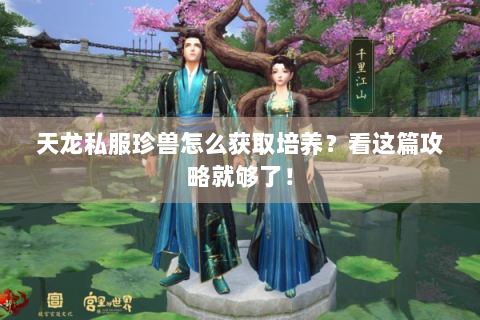 天龙私服珍兽怎么获取培养？看这篇攻略就够了！