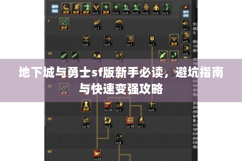 地下城与勇士sf版新手必读，避坑指南与快速变强攻略