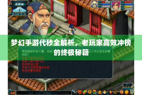 梦幻手游代秒全解析，老玩家高效冲榜的终极秘籍