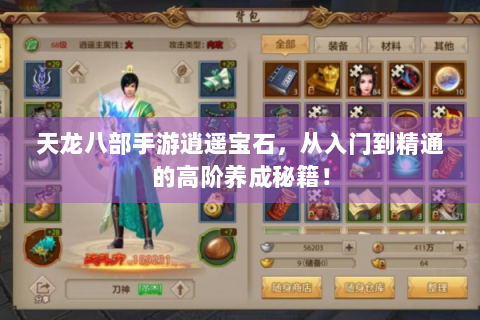 天龙八部手游逍遥宝石，从入门到精通的高阶养成秘籍！
