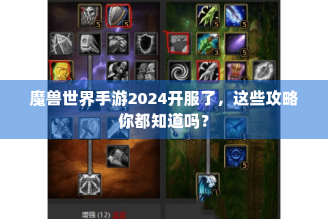 魔兽世界手游2024开服了，这些攻略你都知道吗？
