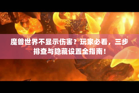 魔兽世界不显示伤害？玩家必看，三步排查与隐藏设置全指南！
