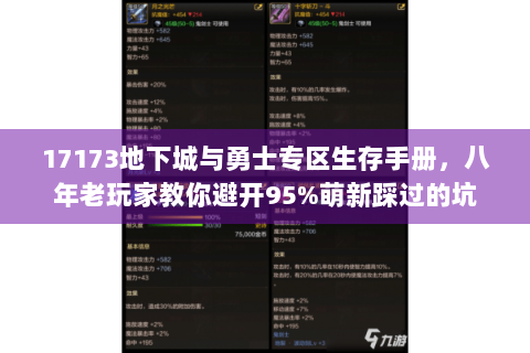17173地下城与勇士专区生存手册，八年老玩家教你避开95%萌新踩过的坑