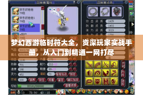 梦幻西游临时符大全，资深玩家实战手册，从入门到精通一网打尽