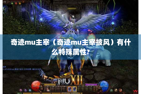 奇迹mu主宰（奇迹mu主宰披风）有什么特殊属性?