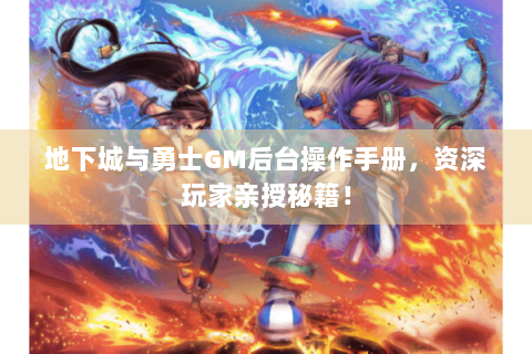地下城与勇士GM后台操作手册，资深玩家亲授秘籍！