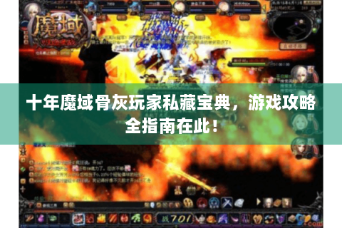 十年魔域骨灰玩家私藏宝典，游戏攻略全指南在此！