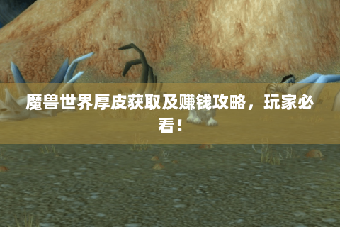 魔兽世界厚皮获取及赚钱攻略，玩家必看！