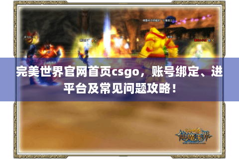 完美世界官网首页csgo，账号绑定、进平台及常见问题攻略！