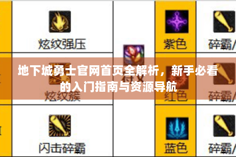 地下城勇士官网首页全解析，新手必看的入门指南与资源导航