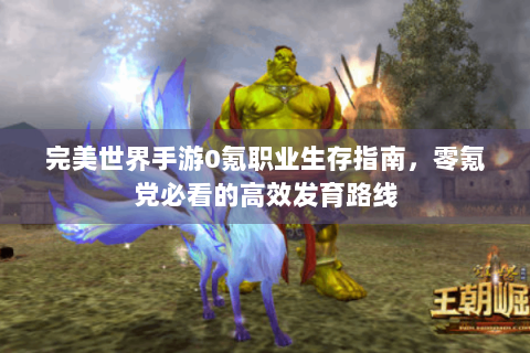 完美世界手游0氪职业生存指南，零氪党必看的高效发育路线