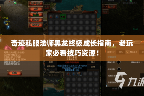 奇迹私服法师黑龙终极成长指南，老玩家必看技巧资源！