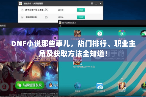 DNF小说那些事儿，热门排行、职业主角及获取方法全知道！