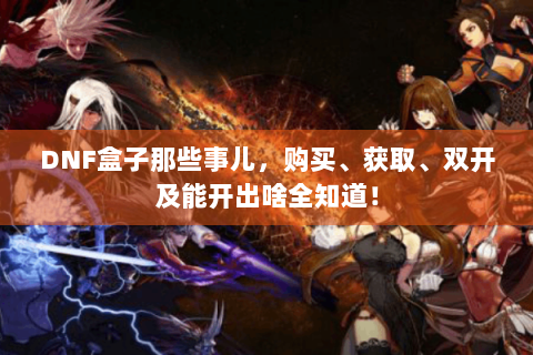 DNF盒子那些事儿，购买、获取、双开及能开出啥全知道！