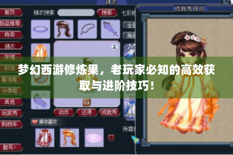 梦幻西游修炼果，老玩家必知的高效获取与进阶技巧！