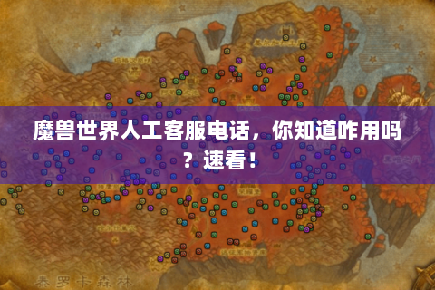 魔兽世界人工客服电话，你知道咋用吗？速看！