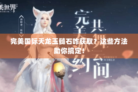 完美国际天龙玉髓石咋获取？这些方法助你搞定！