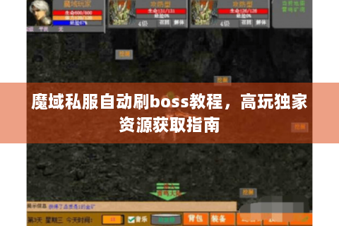 魔域私服自动刷boss教程，高玩独家资源获取指南