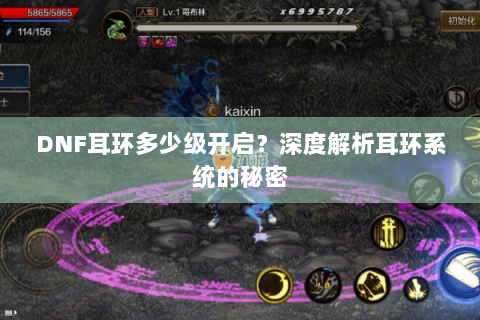 DNF耳环多少级开启？深度解析耳环系统的秘密