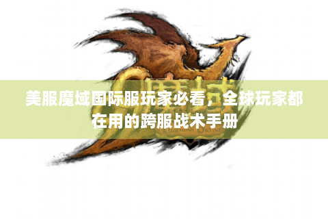 美服魔域国际服玩家必看，全球玩家都在用的跨服战术手册