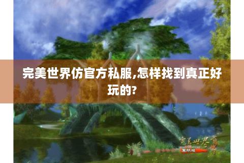 完美世界仿官方私服,怎样找到真正好玩的?