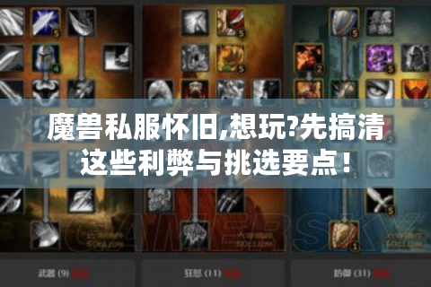 魔兽私服怀旧,想玩?先搞清这些利弊与挑选要点！